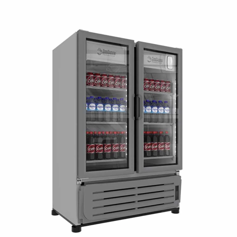 Imbera Vr19 1023803 Refrigerador Vertical 2 Puertas Cristal Luz Led 115V. 1/4 HP