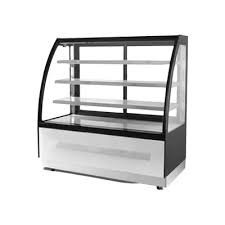 VITRINA A PISO VIDRIO CURVO 150 cm