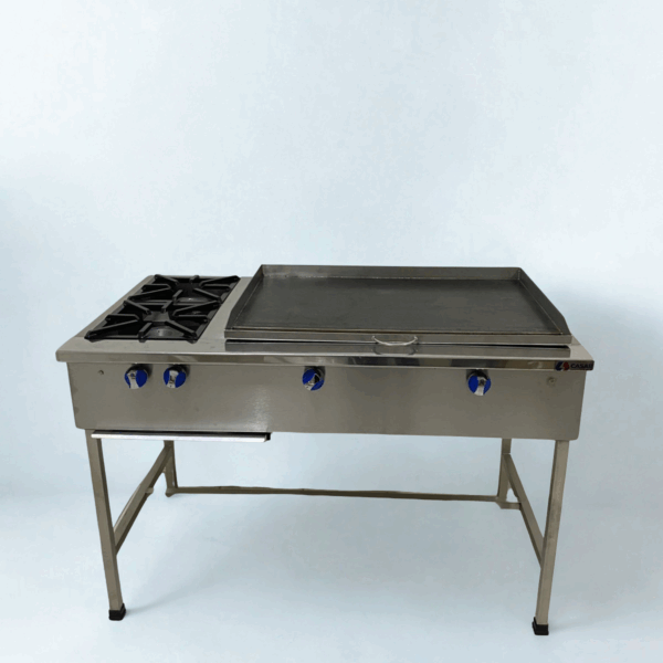 Estufa 2 quemadores  con plancha 90cm