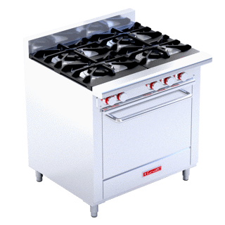 Estufa a Gas 4 Quemadores Abiertos Octagonales, 2 Parrillas Superiores, CORIAT EC-4-GA HD  PISO 16010911