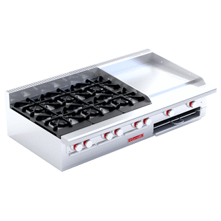 Estufa a Gas 6 Quemadores Octagonales, Plancha, Gratinador Coriat EC-6-GRILL MASTER DE 18010111MESA