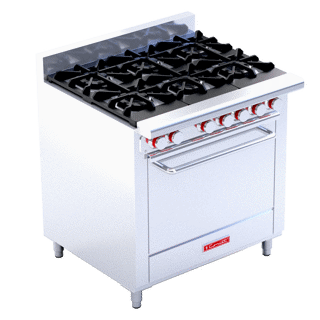 Estufa a gas CON HORNO Coriat  6 quemadores modelo EC-6-HG de piso Máster