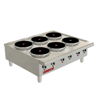 Parrilla Eléctrica 6 Platos de 2600W C/U, 220V, recipientes 30cm Coriat PCV-6-E MASTER 25010313