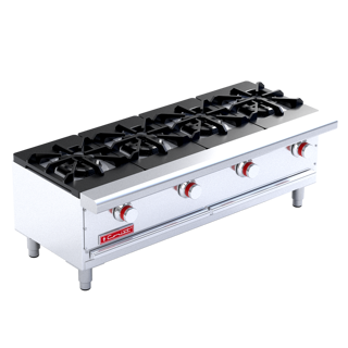 Parrilla a Gas 4 Quemadores Octagonales, 4 Parrillas Superiores Coriat PCH-4 PETIT DE MESA 250110811