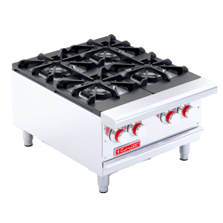 Parrilla a Gas, 4 Quemadores Octagonales, 2 Parrillas Superior Coriat PCV-4 HD DE MESA 25011011