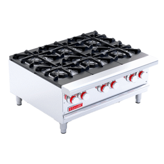 Parrilla a Gas, 6 Quemadores Octagonales, 3 Parrillas Superior Coriat PCV-6 HD DE MESA 25011111