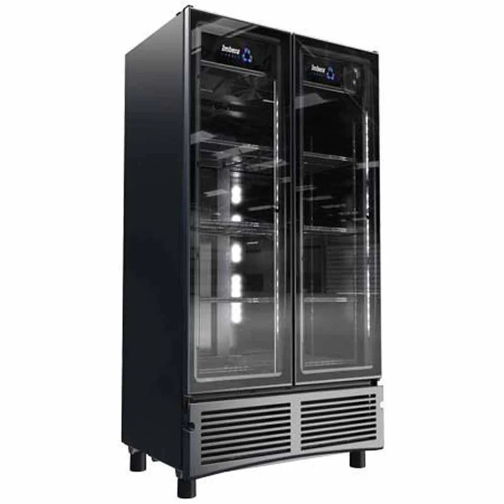 Imbera 26COBALT 1019885 Refrigerador Vertical Cobalt 2 Puertas Cristal Luz Led