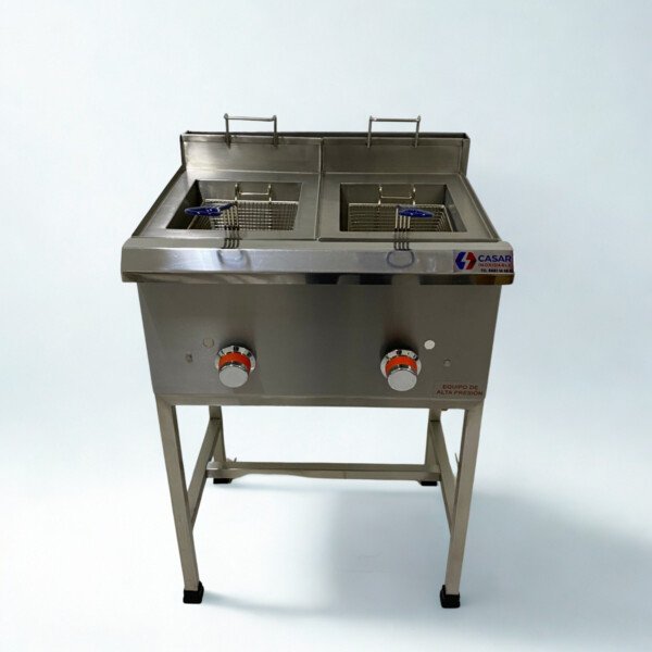 Freidora con doble tina 8 a 10 LITROS c/u